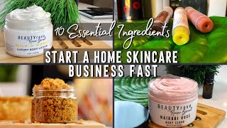 10 BEST Ingredients TO START A SKINCARE BUSINESS at HOME  Natural DIY Skincare [upl. by Yttam]