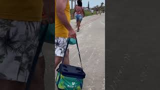 Cachorro passeando na calçada da praia de Itaoca [upl. by Anihpesoj]