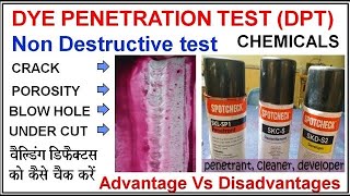 DPT Testing  Dye penetrant testing DPT  Welding testing dpttest dyepenetranttesting trending [upl. by Suoivatra]