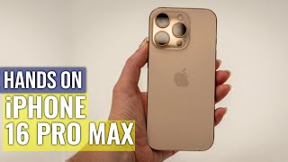 iPhone 16 Pro Max Handson It’s Not Brown It’s Desert Titanium [upl. by Ariamat473]