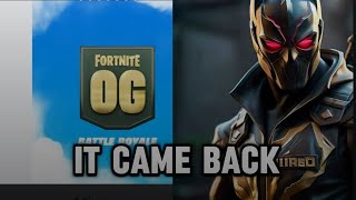 Fortnite brings back og map again [upl. by Pugh592]