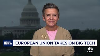 EUs Vestager on Apple Google fines [upl. by Demahom]