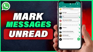 How To Mark Message As Unread On Whatsapp 2024 [upl. by Francisco]