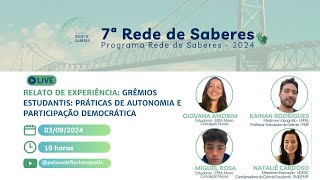 RELATO DE EXPERIÊNCIA GRÊMIOS ESTUDANTIS PRÁTICAS DE AUTONOMIA E PARTICIPAÇÃO DEMOCRÁTICA [upl. by Esinyt427]