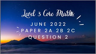 AQA Level 3 Core Maths June 2022 Paper 2A 2B 2C Question2 [upl. by Heyra]