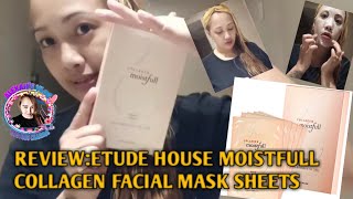 ETUDE HOUSE MOISTFULL COLLAGEN FACIAL MASK SHEETREVIEWALEXAH [upl. by Anairda]