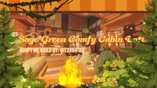 🏕️ Cozy Sage Green Cabin Loft 🪵 ˋˏ Adopt me Treehouse Tour ˎˊ 🌲 [upl. by Ymmor]