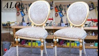 DIYHOW TO UPHOLSTER A DINING ROOM CHAIR  ALO Upholstery [upl. by Elisa]