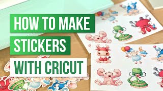 How to Make Stickers with Cricut 😍 – Kiss Cut and Die Cut Stickers on Shipping Label Stickers [upl. by Coffin]