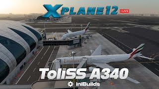 XPlane 12  Toliss A340600 with Sound Pack  OMDB ✈ OISS [upl. by Airel]