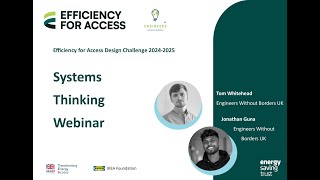 Systems Thinking Webinar  Efficiency for Access Design Challenge 20242025 [upl. by Peg]