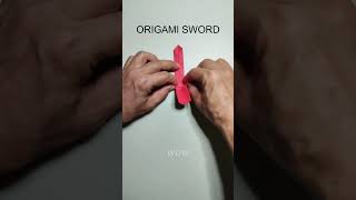 HOW TO MAKE A PAPER SWORD  DIY NINJA SWORD  EASY ORIGAMI FOLDING TUTORIAL [upl. by Aidroc]