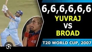 YUVI FIRY 🔥🔥6 SIXES IN AN OVER MADE RECORD IN T20 WORLD CUP2007 IND VS ENG STUARTBROADcrickets [upl. by Llet]