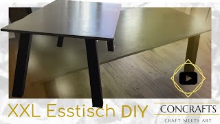 Tischplatte aus Beton für Esstisch selber machen  Schalungsbau amp Untergestell für Tischplatte DIY [upl. by Barbaresi]