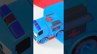 Parking Color Cartoon with Trucks and Cars Water Slide Colors for Kids Nursery Rhymes for Children [upl. by Gabie]