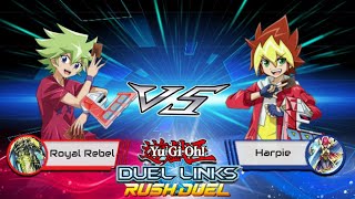 Royal Rebel VS Harpie YuGiOh DuelLinks SpeedDuel [upl. by Ynnavoj]