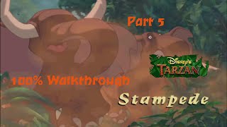 Disneys Tarzan PS1 100 Walkthrough  Part 5  Level 4 Stampede Hard [upl. by Boyt]