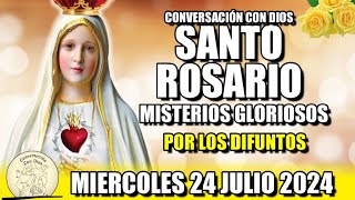 💖 SANTO ROSARIO de Hoy 🌹 MIERCOLES 24 JULIO 2024  MISTERIOS GLORIOSOS  VIRGEN DE FÁTIMA [upl. by Curhan]