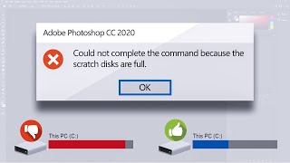 Scratch Disk Full Photoshop  Quick Fix  Windows  Mac [upl. by Ztnarf]