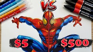 5 vs 500 MARKER ART  Cheap VS Expensive Which is WORTH IT [upl. by Angel]