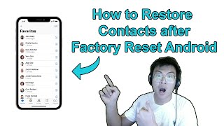 2023 How to Restore Contacts after Factory Reset Android  Restore My Contacts [upl. by Irol]