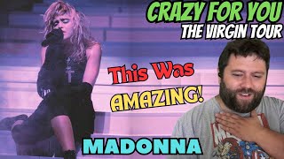 FIRST TIME HEARING Crazy For You by Madonna  THE VIRGIN TOUR REACTION [upl. by Ivett]