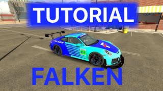 TUTORIAL How to make FALKEN design in porsche 911 Car Parking Multiplayer [upl. by Ruskin]