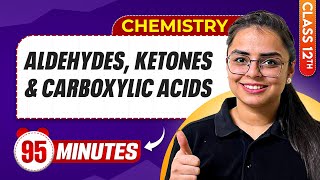 Aldehyde Ketone and Carboxylic Acid in 95 Minutes  Class 12th Chemistry  Mind Map Series [upl. by Nyrahs]