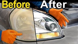 How To Restore Headlights PERMANENTLY  Better Than a BRAND NEW Headlight [upl. by Rae]