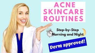 Complete Skincare Routines for Acne  Dermatologist Dr Maren Locke  The Budget Dermatologist [upl. by Antonella]