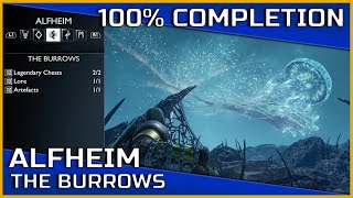 God of War Ragnarök  The Burrows Alfheim  100 Completion [upl. by Finnegan452]