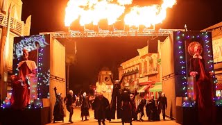 HHN Hollywood 2024 OPENING SCAREMONY FIRE TOWERS [upl. by Hedelman]