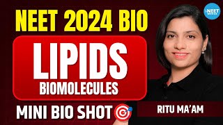 LIPIDS Biomolecules Class 11 Bio Mini Shot  NEET 2024 Biology  Ritu Rattewal [upl. by Altheta]