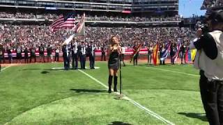 National Anthem Raiders Game Elia Esparza [upl. by Jillayne]