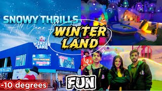 Winterland ☃️Freezing Fun❄️ 10 degrees 🥶 Bahria Town Lahore  Taseer Abbas Channel [upl. by Haelahk]