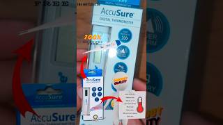 🤒🌡️AccuSure Digital Thermometer unboxing digitalthermometer thermometer howto testing checking [upl. by Oberstone]