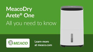 How to use your MeacoDry Arete® One Dehumidifier and Air Purifier  Meaco [upl. by Kato]