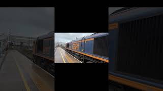 66767 ‘Kings Cross PSB 19712021’ arriving and departing Peterborough with tones [upl. by Aisatsan]