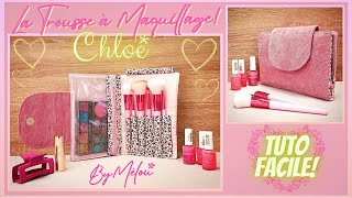 🎀 TUTO DIY FACILE 🎀 Coudre rapidement La Trousse à Maquillage CHLOÉ 🥰 [upl. by Allicsirp]