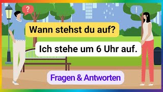 Fragen und Antworten – Morgenroutine Arbeit und Familie  Tägliche Sätze A1A2 [upl. by Nachison856]