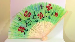 How To Paint a Decorative Fan [upl. by Nishi]