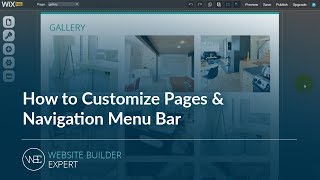 How to Customize Pages And Navigation Menu Bar In Wix [upl. by Nnawaj341]