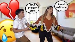 I WANT A DIVORCE PRANK ON HUSBAND [upl. by Eloccin]