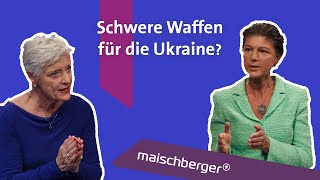 quotWaffenlieferungen Ja oder Neinquot Sahra Wagenknecht und Marieluise Beck  maischberger [upl. by Ainod]