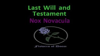 Nox Novacula  Last Will and Testament goth deathrock karaoke ゴス ゴシック カラオケ lyric video [upl. by Aisayt]