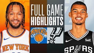 KNICKS at SPURS  FULL GAME HIGHLIGHTS  March 29 2024 [upl. by Ilona878]