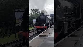 Watercress Line Sept 24 LSWR Urie 506 arrives in the rain [upl. by Hepsibah]