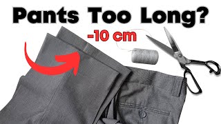 A sewing trick on hemming pants by hand  how to make the trouser hem look perfectly done [upl. by Assirehc]