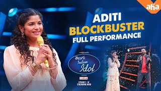 Aditi aces an AR Rahman composition  Full Performance  Telugu Indian Idol [upl. by Malti]