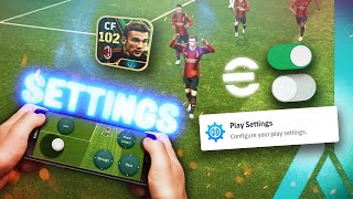 eFootball mobile BEST SETTINGS  Controls graphics gameplay [upl. by Dinnage]